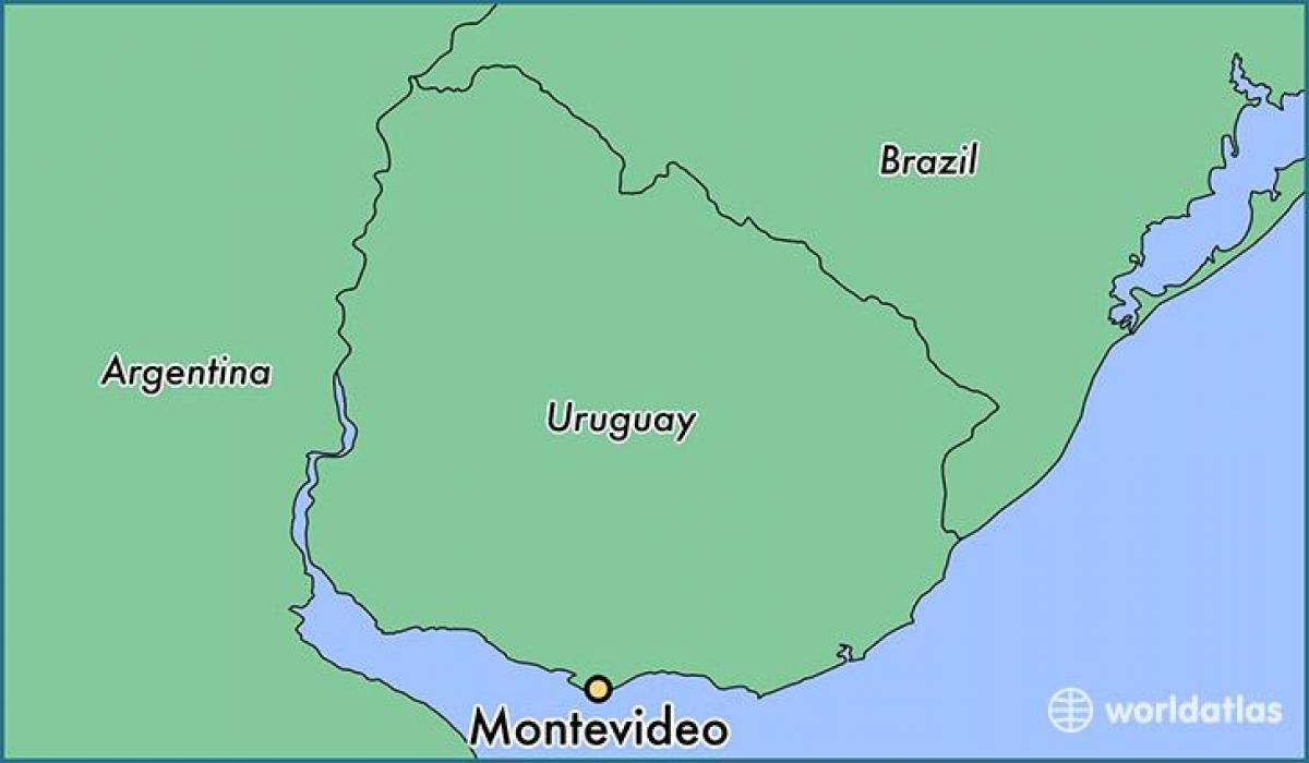 Карта Монтевидео, Уругвай