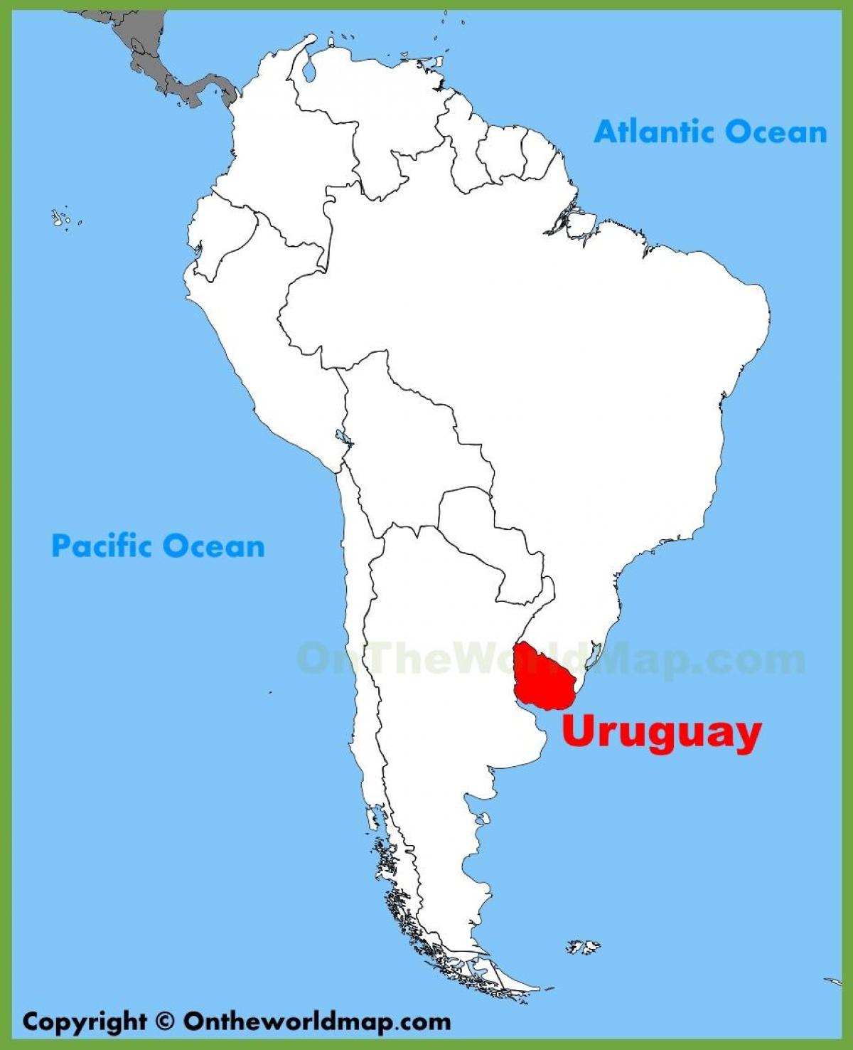 Карта Уругвай Южная Америка