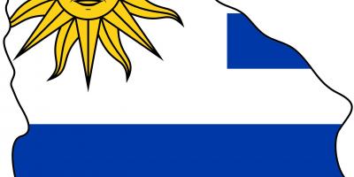 Карта флаг Уругвая